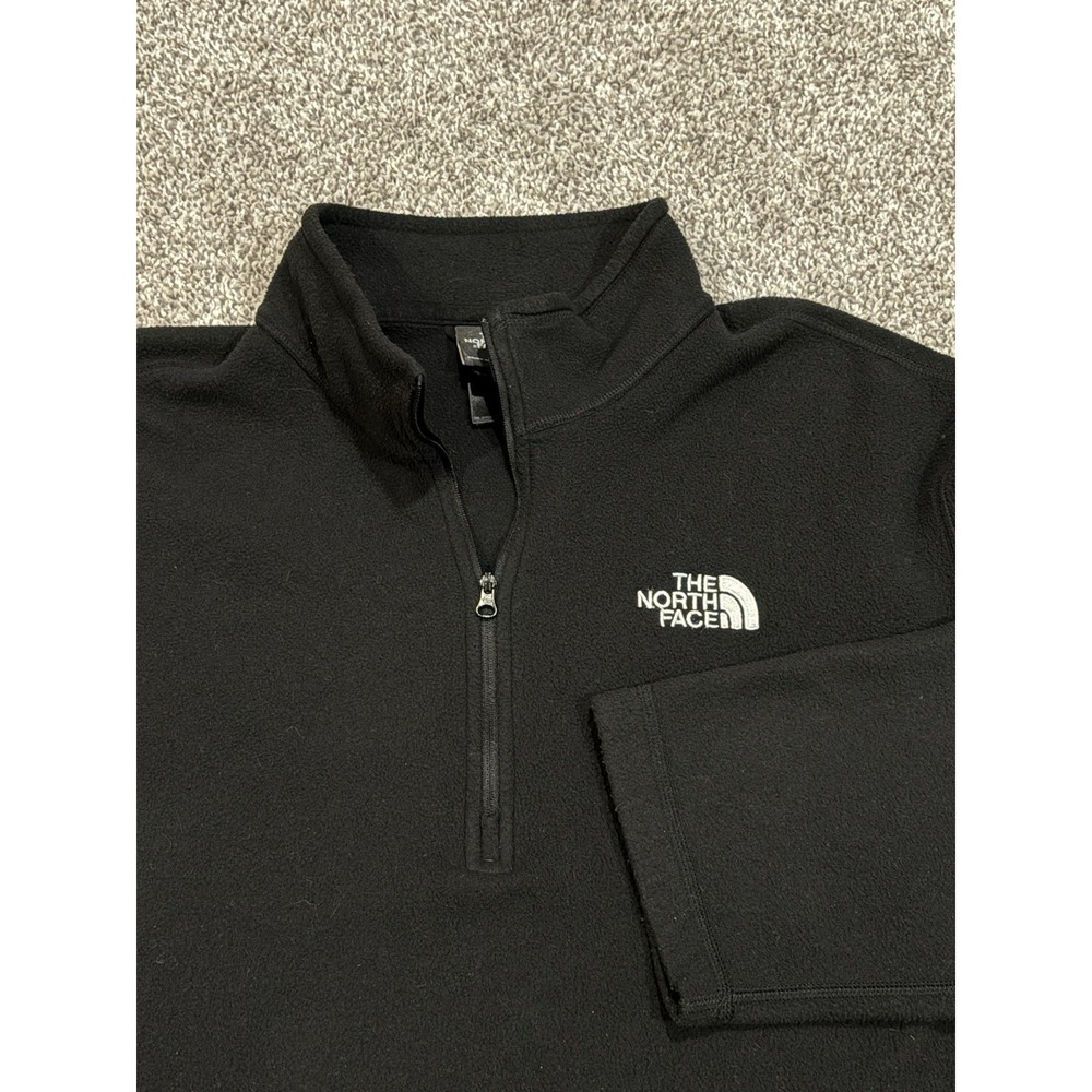 The North Face Jacket Mens XL Long Sleeve Black Quarter Zip Fleece Pullover